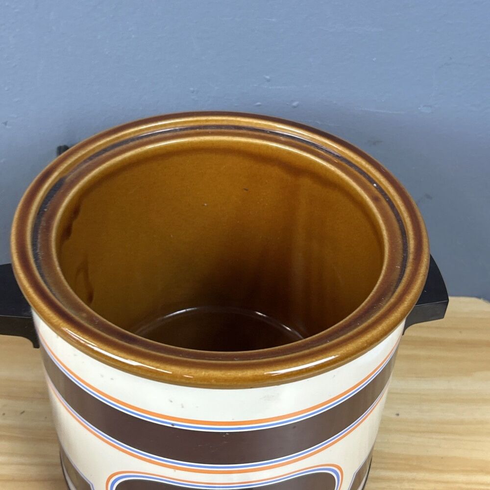 VINTAGE Rival Crock Pot Model 3100 3.5 Qt Slow Cooker Stripes 70s 80s TESTED!! - Picture 3 of 5